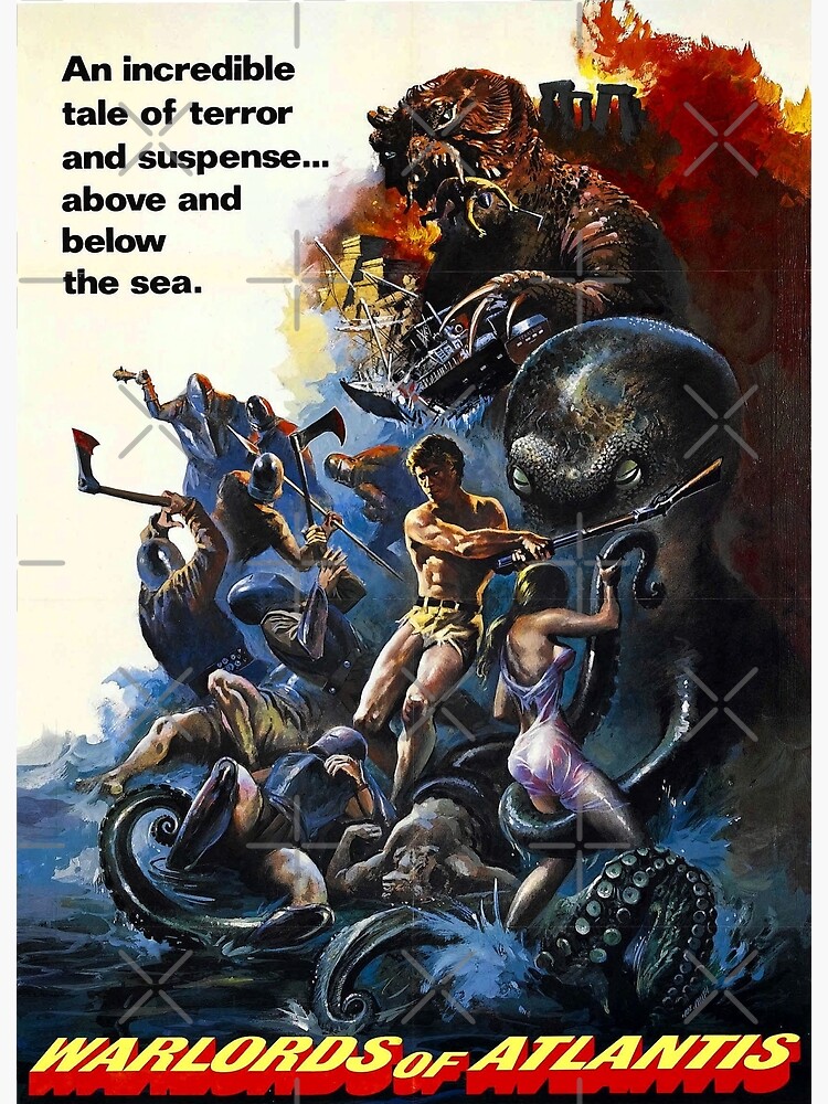 Discover Vintage Movie Poster Warlords of Atlantis Premium Matte Vertical Poster