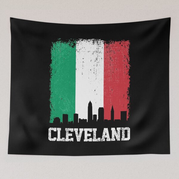 Item preview, Vintage Cleveland Italian Flag Skyline Pride designed and sold by pixeljamz.