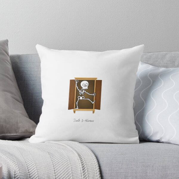 Skeleton's (Not) In The Closet Throw Pillow