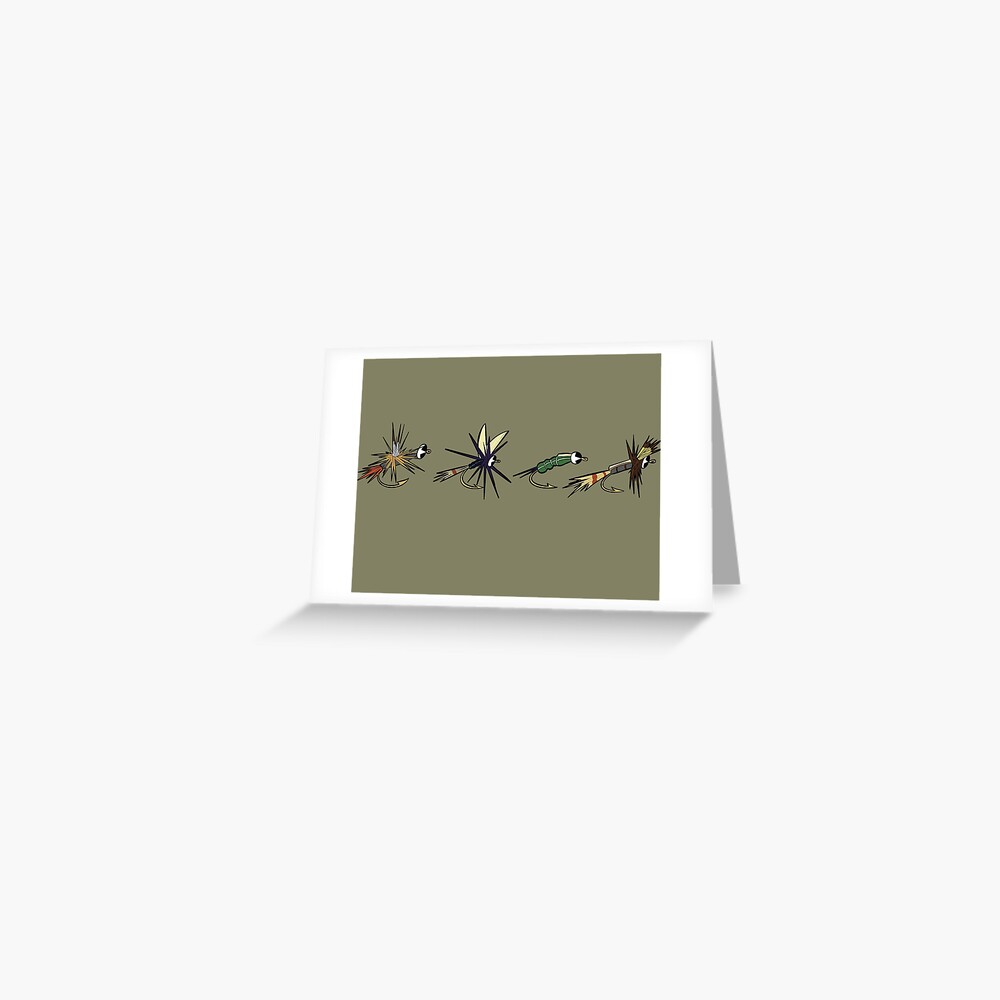 Fly Fishing Flies Greeting Card