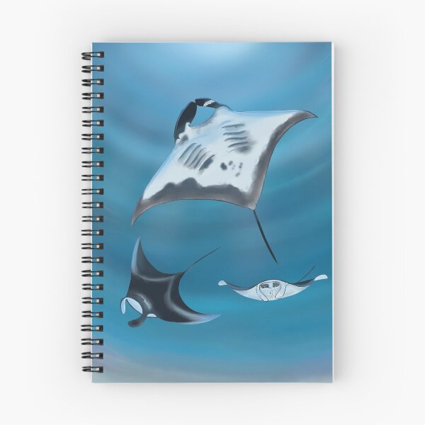 Item preview, Manta rays swimming happily in the ocean designed and sold by Brushes with Nature.