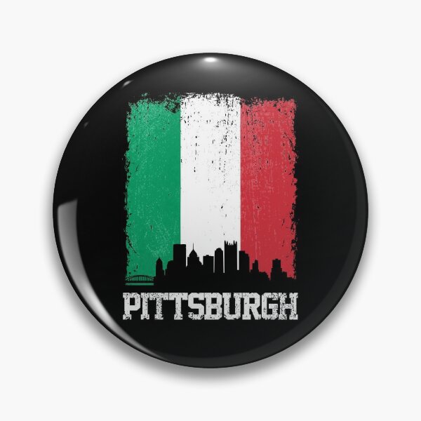 Item preview, Vintage Pittsburgh Italian Flag Skyline Pride designed and sold by pixeljamz.