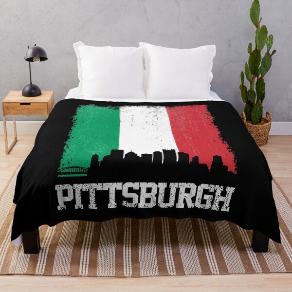 Item preview, Vintage Pittsburgh Italian Flag Skyline Pride designed and sold by pixeljamz.