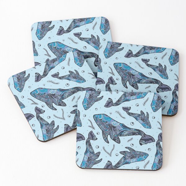 Item preview, Marbled Humpback Whales designed and sold by Artbybrittneyk.