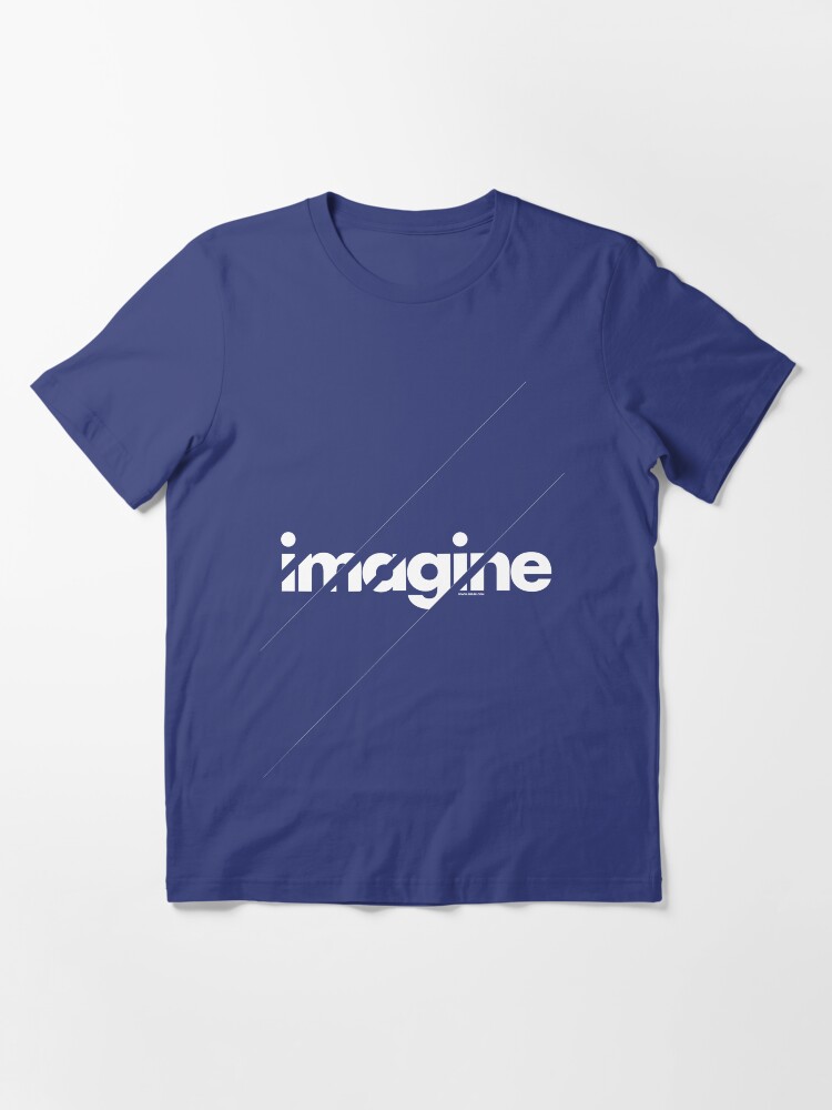 Alternate view of Imagine under stripes /// white version Essential T-Shirt