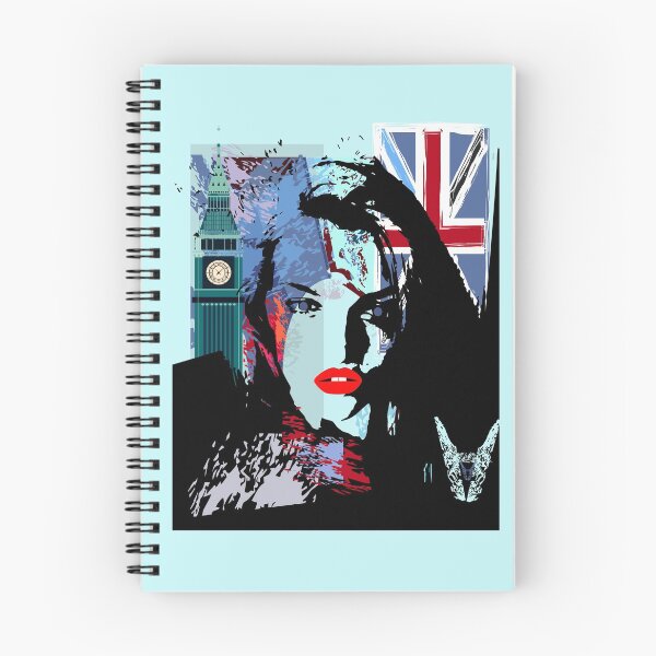 Item preview, Girl with red lips, British flag and Big Ben designed and sold by TeaGrphicDesign.