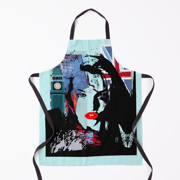 Item preview, Girl with red lips, British flag and Big Ben designed and sold by TeaGrphicDesign.
