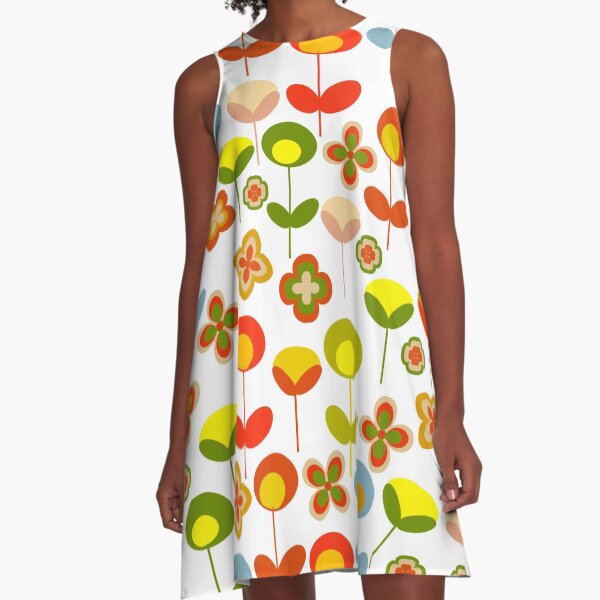 Item preview, Mid-Century Modern Art | Retro 60s/70s Flower Pattern 2.0 designed and sold by Old Urban Farmhouse Design Studio.
