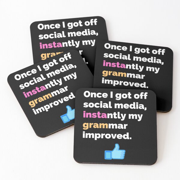 Item preview, Get Off Social Media and Improve Grammar designed and sold by WhimsicaliTee.
