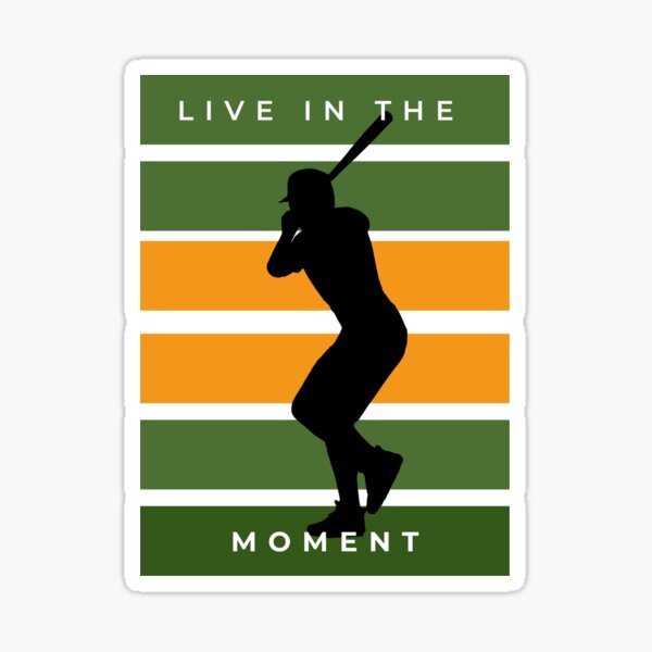 Baseball Live in the Moment Sticker