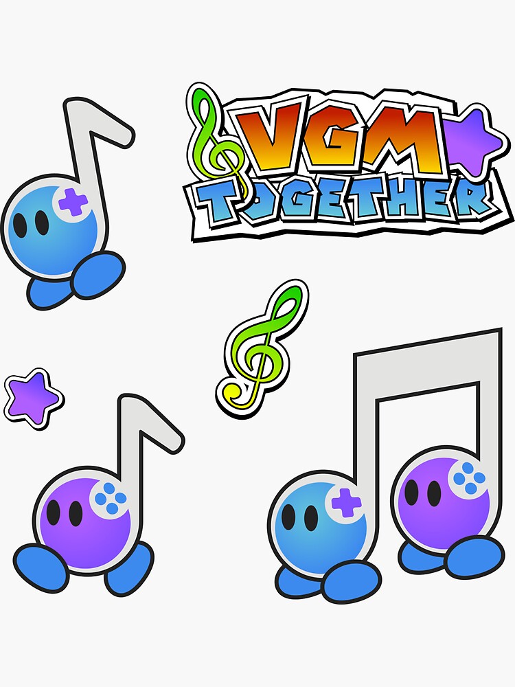 Artwork view, vgmtogether Mascots Stickers designed and sold by vgmtogether