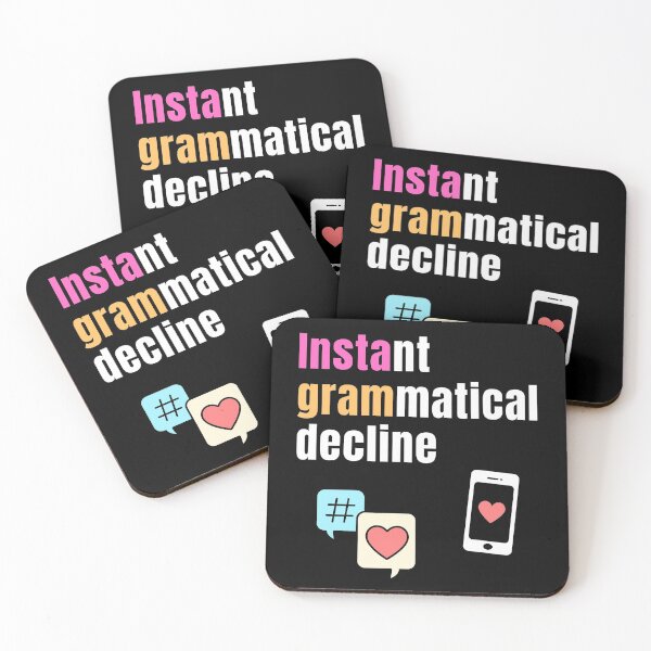 Aperçu de l'œuvre Déclin grammatical instantané Anti médias sociaux créée et vendue par WhimsicaliTee.