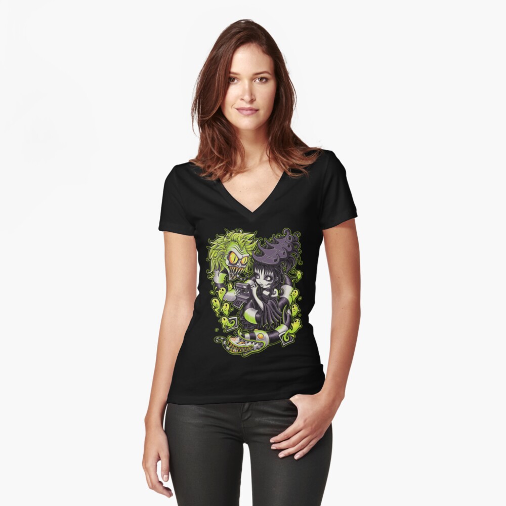 Item preview, Fitted V-Neck T-Shirt designed and sold by Jehsee.