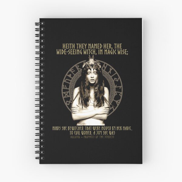 Item preview, Heith They Named Her, the Wide-Seeing Witch, in Magick Wise, Norse Proverb, Vikings, Shield Maiden, Viking Gift designed and sold by Proverbial Wisdom Design.