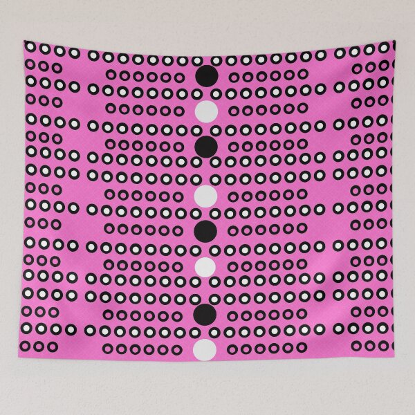 Item preview, Unique Pink, black and white circle design designed and sold by seelya83.