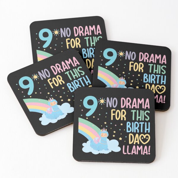 Item preview, Kids 9 Year Old 9th Llama Birthday Party No Drama Birthday Llama designed and sold by TheMattDesigns.