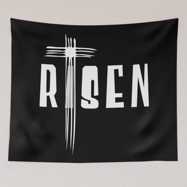 Item preview, Risen. Jesus is Risen - Christian Cross designed and sold by TheKingdomAttic.