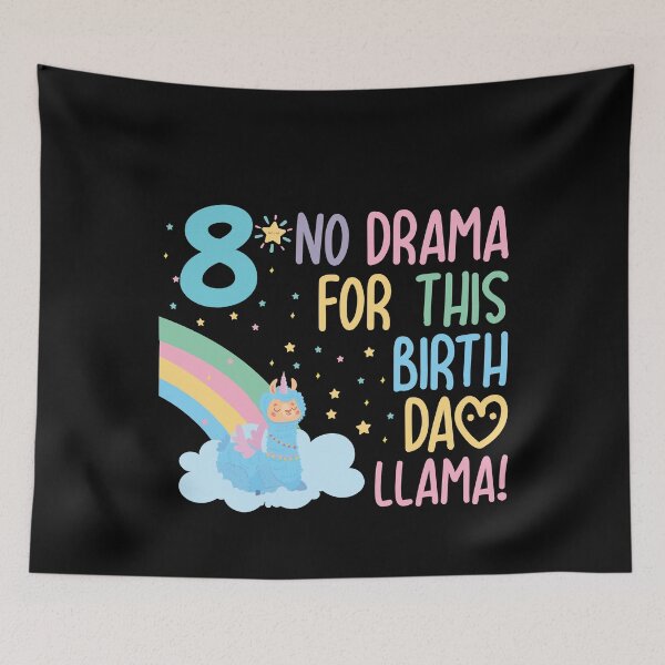Item preview, Kids 8 Year Old 8th Llama Birthday Party No Drama Birthday Llama designed and sold by TheMattDesigns.