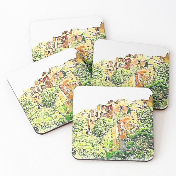 Item preview, Barbarano Romano: landscape with village on the rock designed and sold by Giuseppe Cocco.