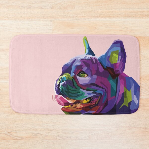 Item preview, Colorful Pug Head Dog on Geometric Pop Art Style designed and sold by faudeltn.