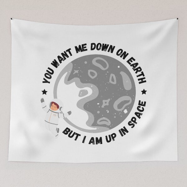 Item preview, Moon Exploration. Spaceman in Space. Black Text. designed and sold by seesaw-clothing.