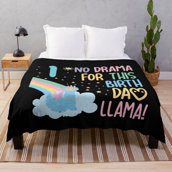 Item preview, Kids 1 Year Old 1th Llama Birthday Party No Drama Birthday Llama designed and sold by TheMattDesigns.