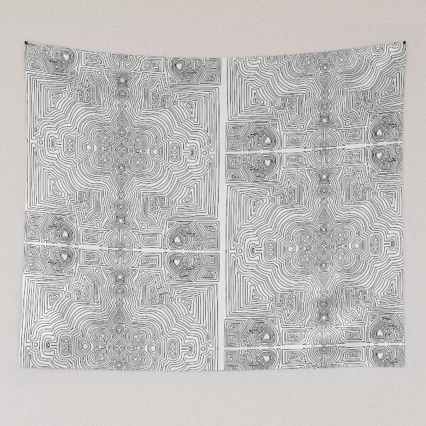 Item preview, Random shapes repeating design  designed and sold by Pittstop.