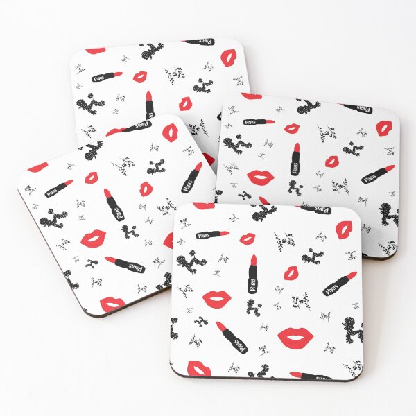 Item preview, Addicted to Red Lips in Paris Seamless Repeat Pattern designed and sold by ClaudiaFlores.