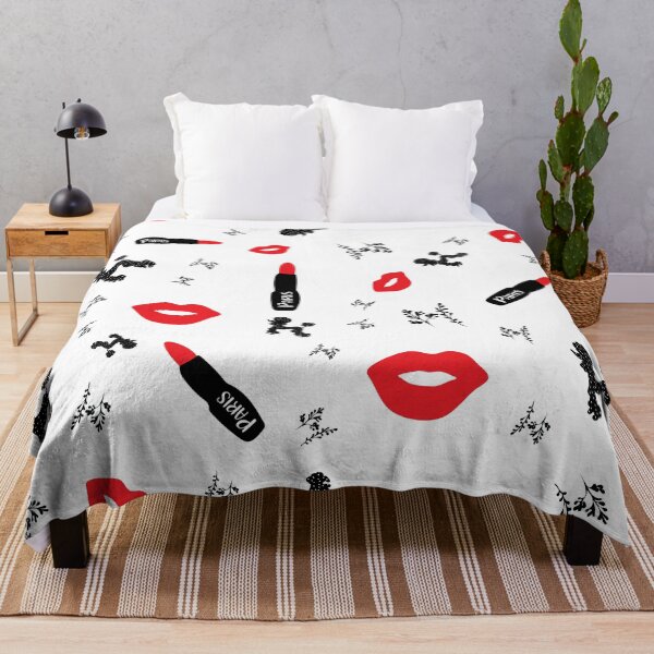 Item preview, Addicted to Red Lips in Paris Seamless Repeat Pattern designed and sold by ClaudiaFlores.