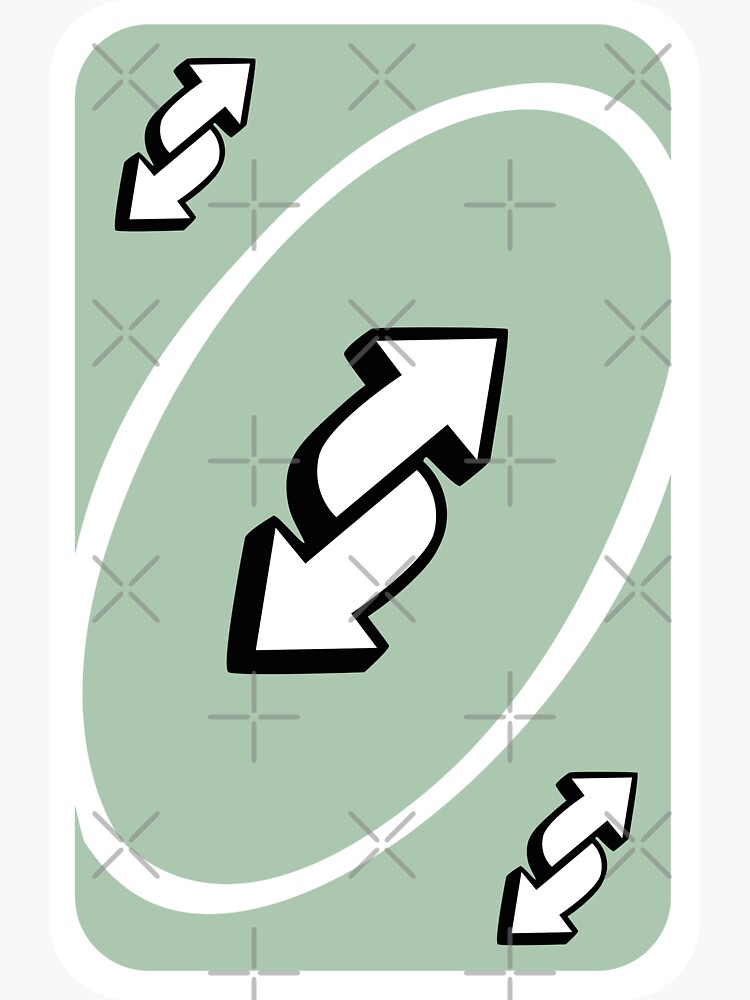 uno reverse card mint Sticker for Sale by maferpct