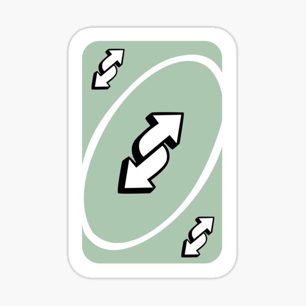 uno reverse card mint Sticker for Sale by maferpct