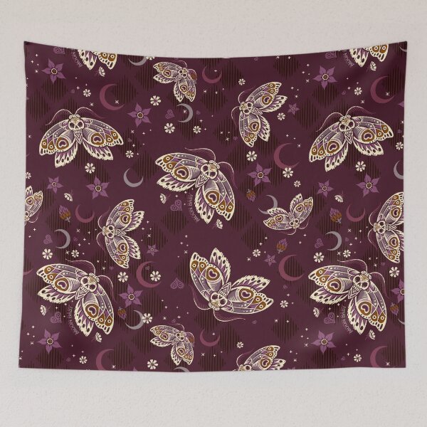 Item preview, Boho Moth in Reds designed and sold by Marianne Martin.