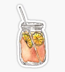 Mason Jar Summer Sun Ice Tea in Watercolor Sticker