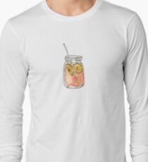 Mason Jar Summer Sun Ice Tea in Watercolor Long Sleeve T-Shirt