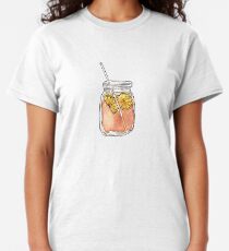 Mason Jar Summer Sun Ice Tea in Watercolor Classic T-Shirt