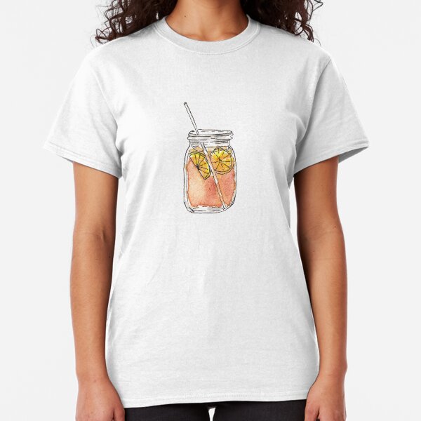 Mason Jar Summer Sun Ice Tea in Watercolor Classic T-Shirt