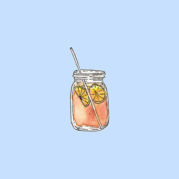 Aperçu de l'œuvre Thé glacé au soleil d'été dans un bocal Mason à l'aquarelle de Blkstrawberry