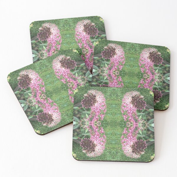 Item preview, Divine Botanical: Pink and Magenta Star Flowers curl across the Emerald Grass designed and sold by RoseAromas.