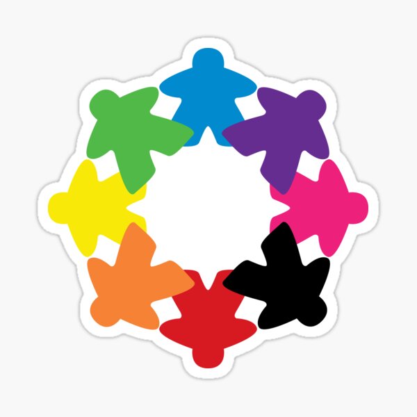 Rainbow Meeple Sticker