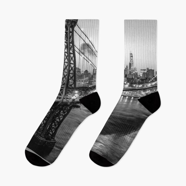 Item preview, Brooklyn Bridge, New York, Black and White designed and sold by Magic Love Art Print.