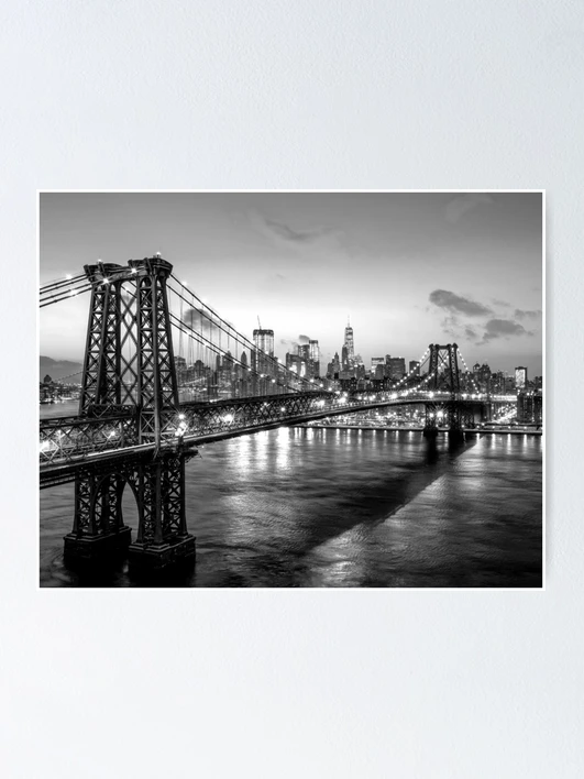 White Brooklyn Bridge/アンリ シルバーマン/ポスター The Brooklyn Bridge - Iconic Poster | eBay