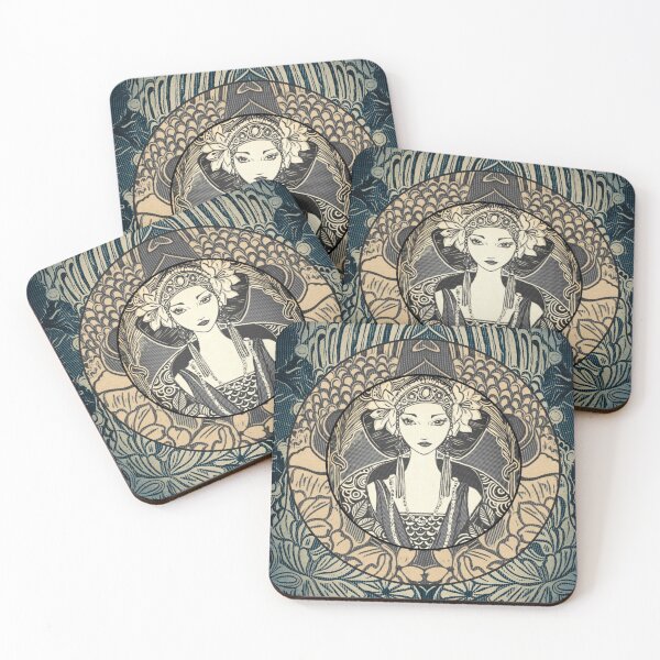 Item preview, woman art nouveau / art deco / 1920 ' designed and sold by Petitelulu.