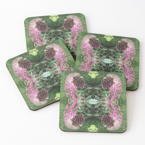 Item preview, Divine Botanical: Pink and Magenta Star Flowers curl across the Emerald Grass designed and sold by RoseAromas.
