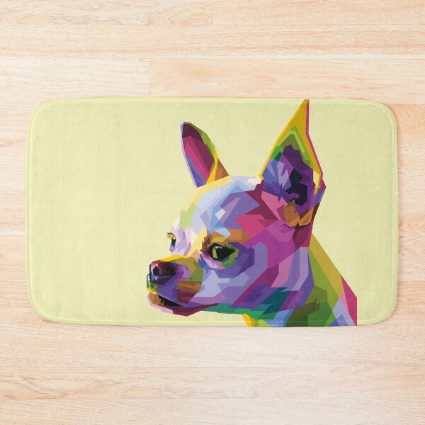 Item preview, Colorful Chihuahua Head Dog on Geometric Pop Art Style designed and sold by faudeltn.