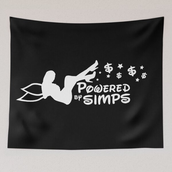 Item preview, Powered by Simps - White designed and sold by SEND-NUDES-SHOP.