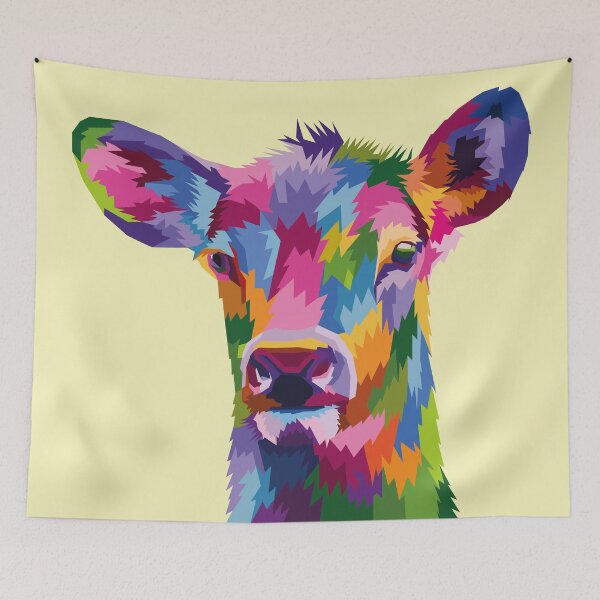 Item preview, Colorful Deer Head on Geometric Pop Art Style designed and sold by faudeltn.