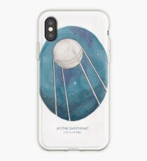 Haruki Murakami's Sputnik Sweetheart // Illustration of the Sputnik Satellite in Space in Pencil & Watercolour iPhone Case