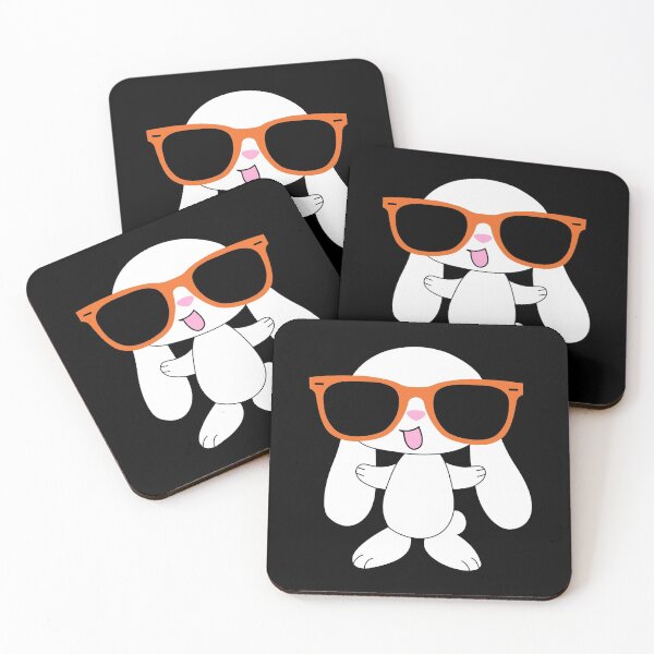 Item preview, Bunny With Glasses - White With Funny Glasses designed and sold by TKsTees.