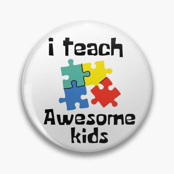 Item preview, I teach awesome kids, World Autism Awareness Day, Proud Autism Teacher designed and sold by BlackAble.