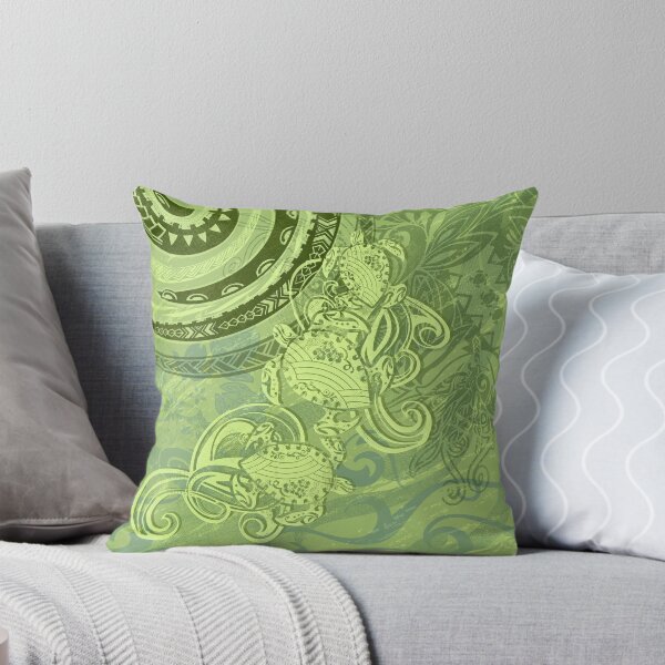 Item preview, Polynesian Green Tribal Turtles designed and sold by sunnthreads.
